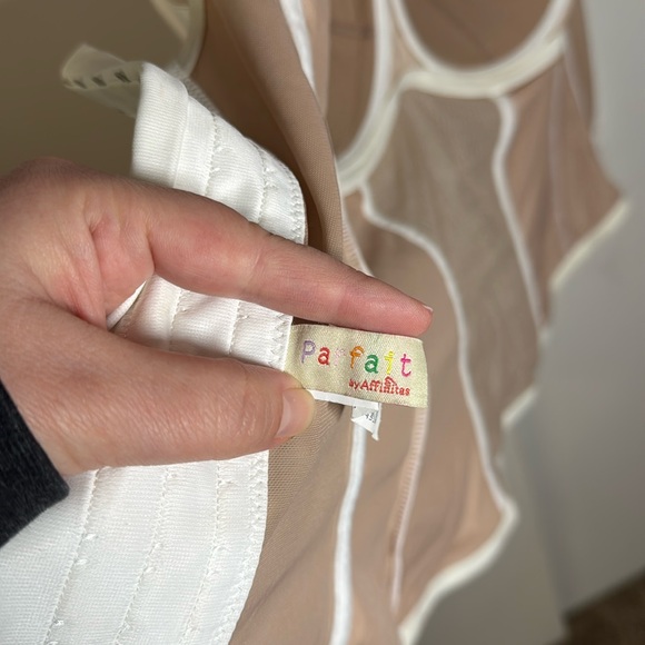 PARFAIT by AFFINITAS White and Cream Bustier 36G - Picture 4 of 6